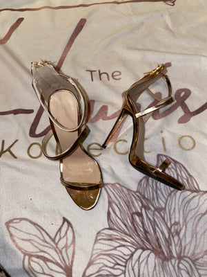 Rose gold sandals size 6